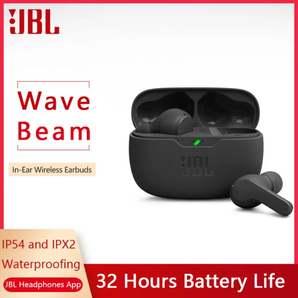 JBL WAVE BEAM سماعات بلوتوث تدعم التطبيق True Wireless TWS
